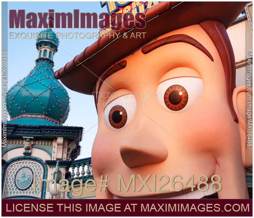 Cowboy Woody Toy Story attraction in Disneysea