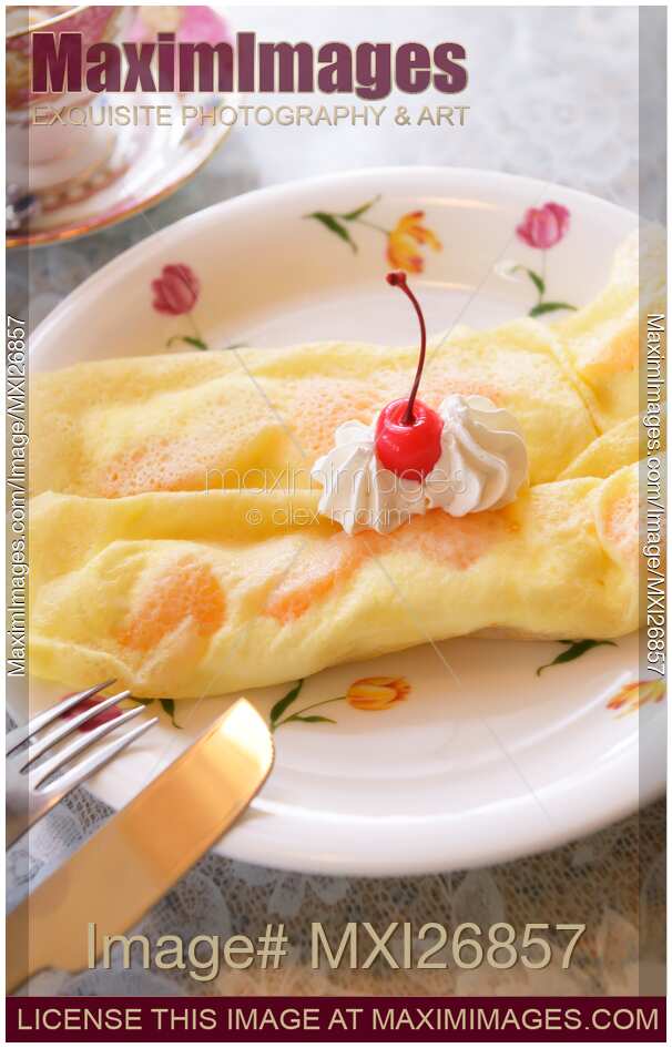 Crepes on a plate