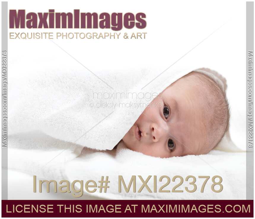 Cute Baby Boy Wrapped in a Towel