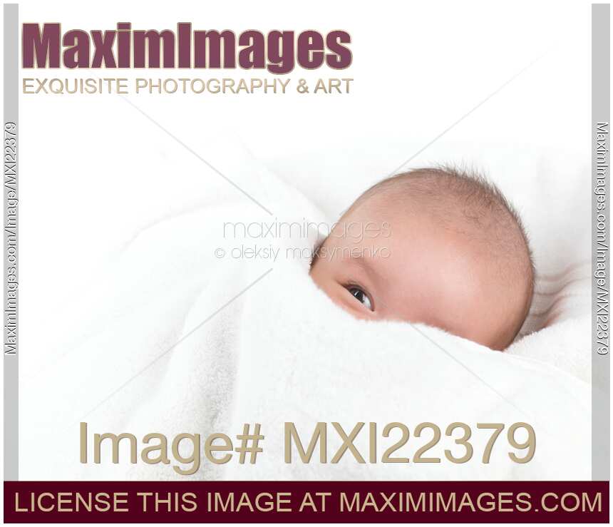 Cute Baby Boy Wrapped in a Towel