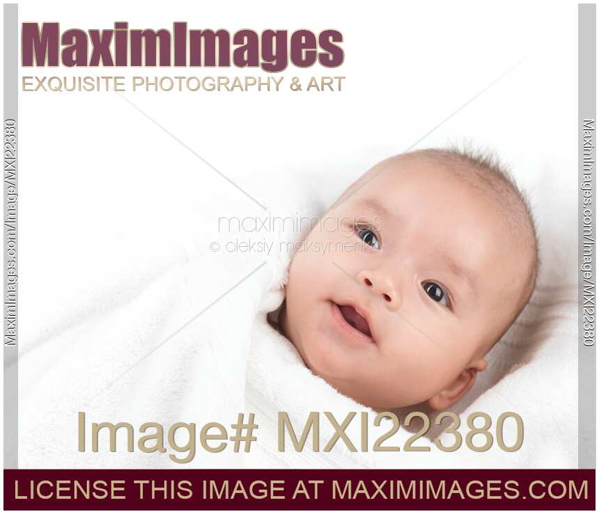 Cute Baby Boy Wrapped in a Towel