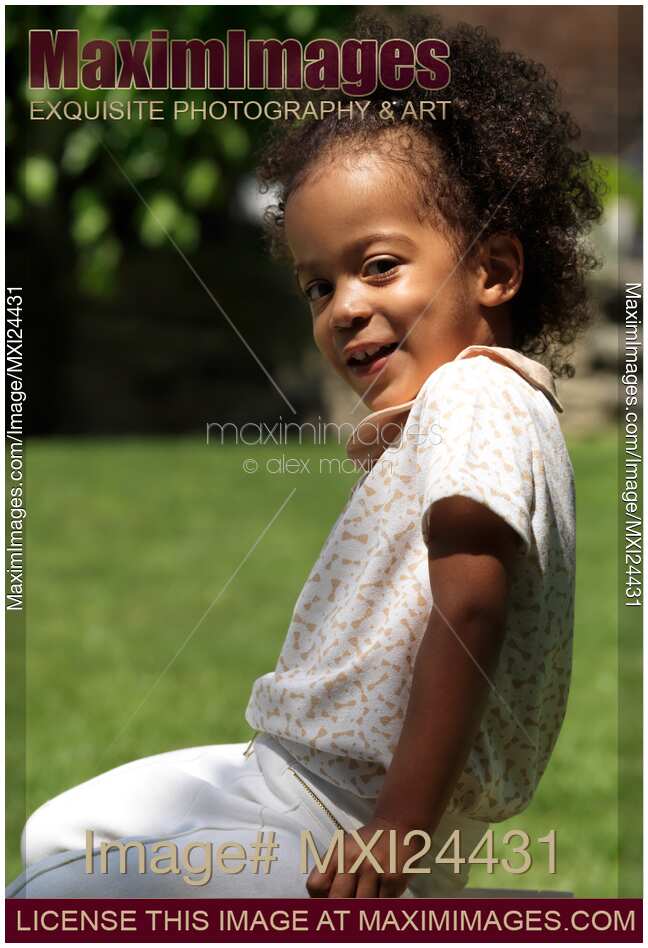 Cute smiling black girl