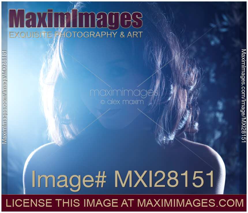 Dark dramatic portrait of a woman