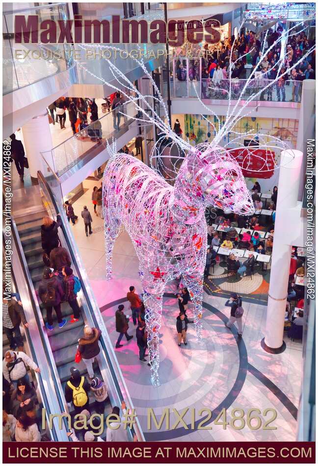 Deer Christmas decoration in a shopping mall