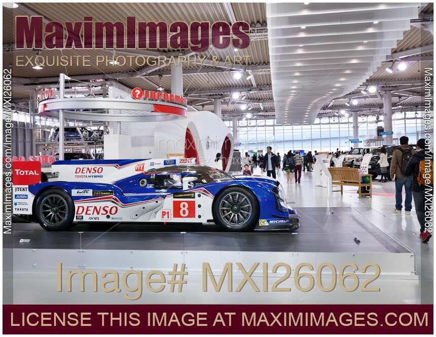 Denso Toyota Hybrid TS040 race car at Toyota Mega Web