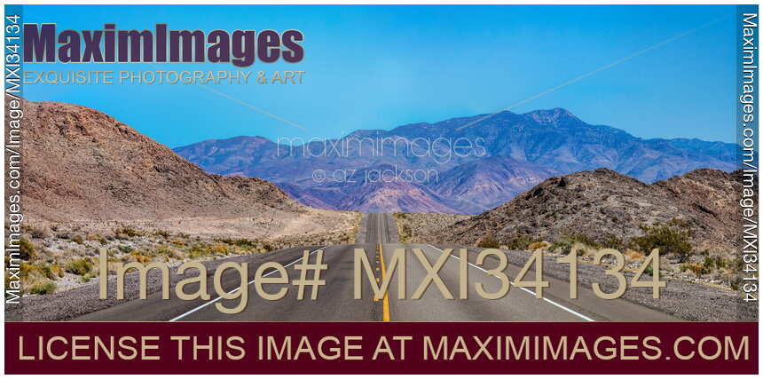 Desert Highway California USA Panoramic daytime landscape scenery