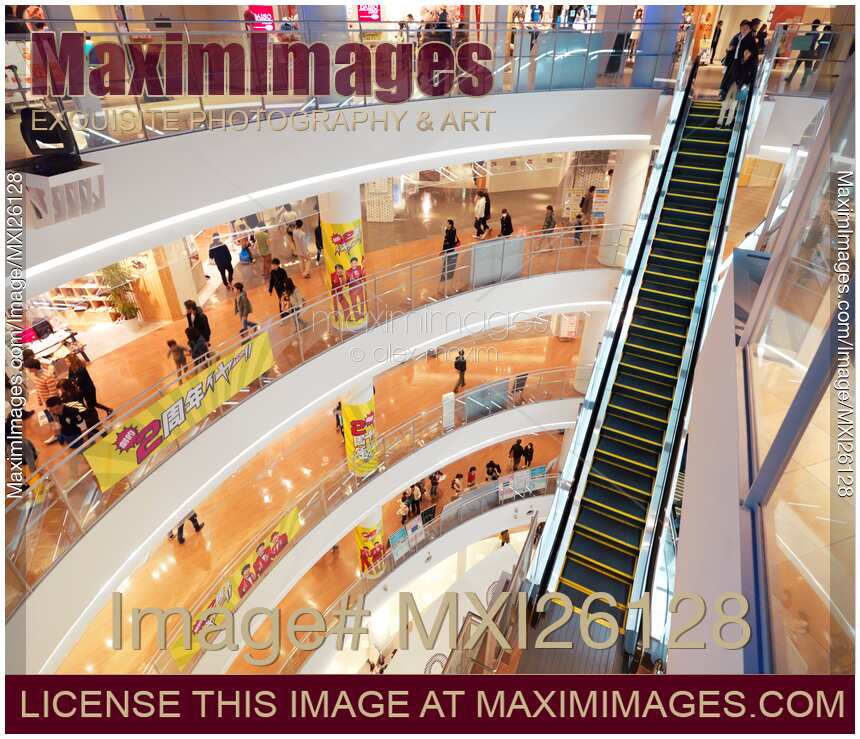Diver City shopping complex interior Tokyo Japan