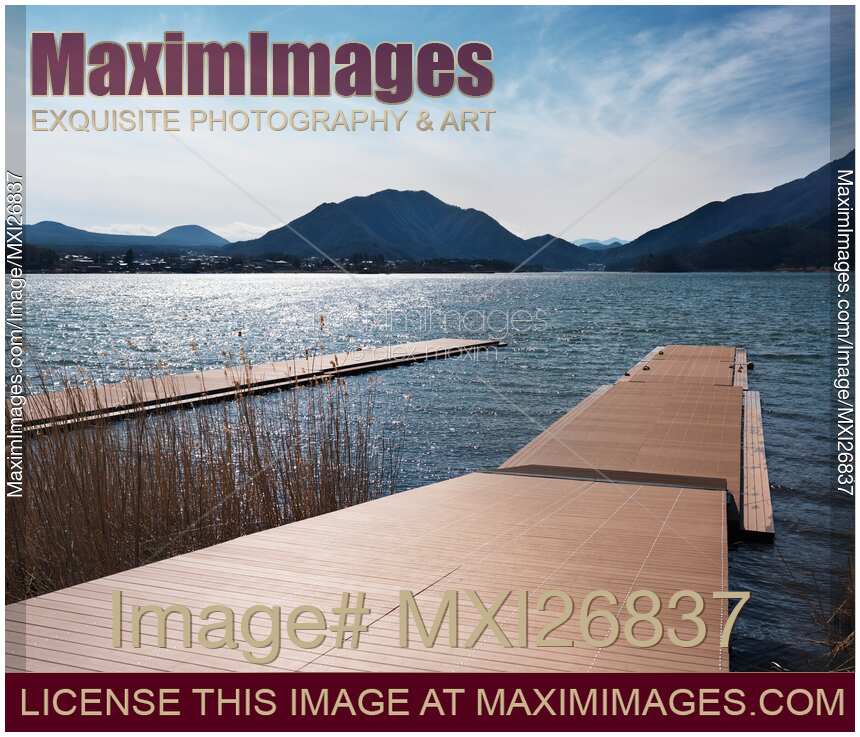 Docks at lake Kawaguchi