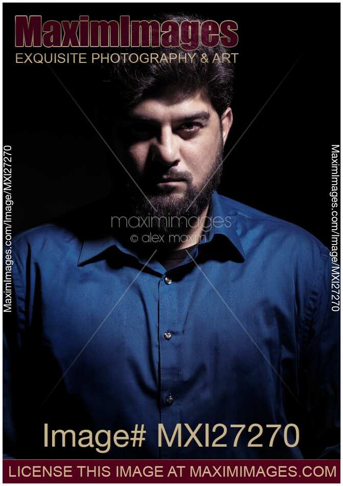 Dramatic portrait of a middle eastern man