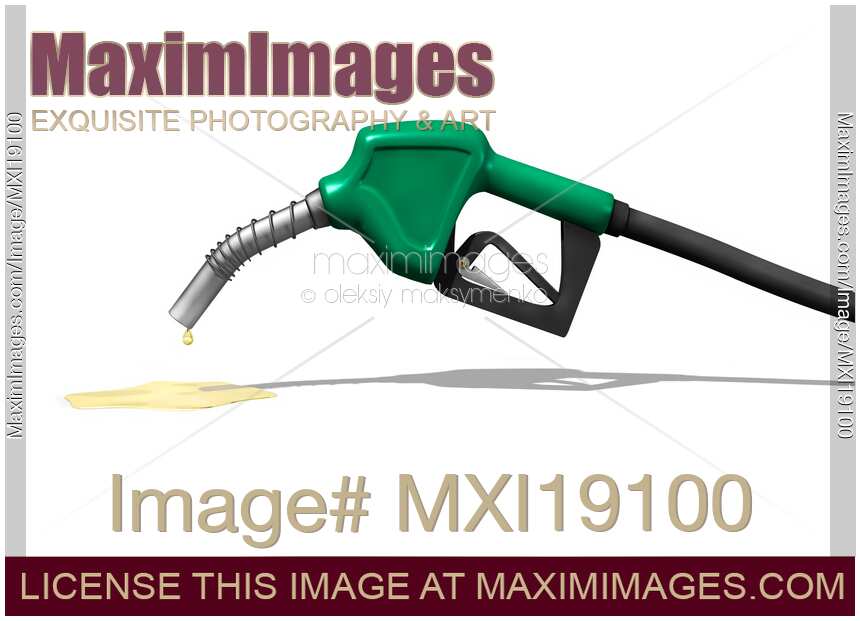 Dripping gas pump nozzle