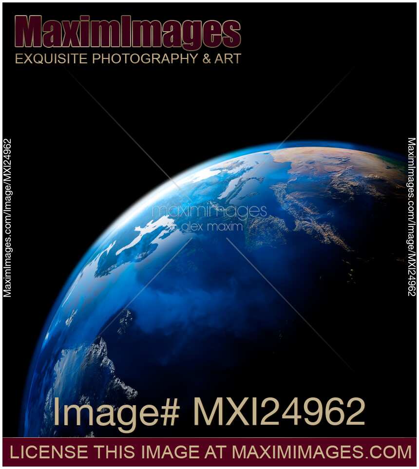 Earth globe contour