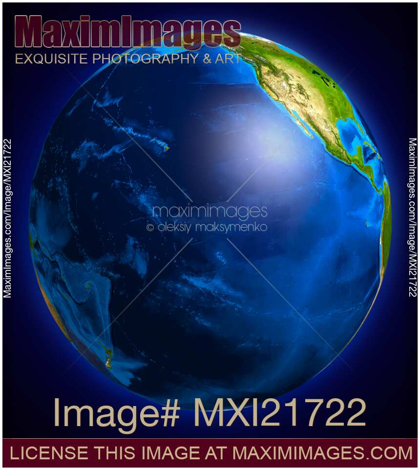 Earth Globe - Pacific Ocean
