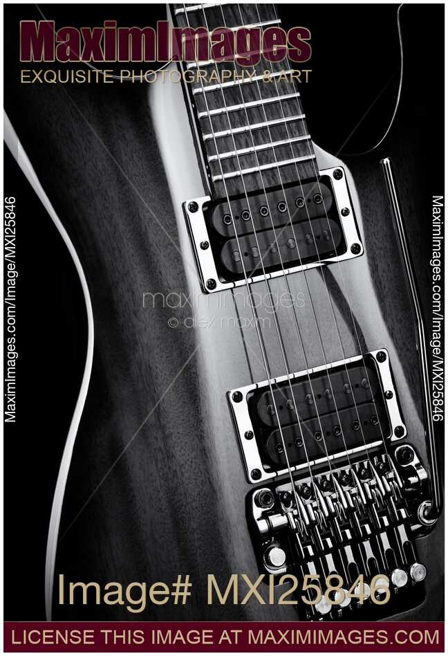 Electric guitar artistic black and white