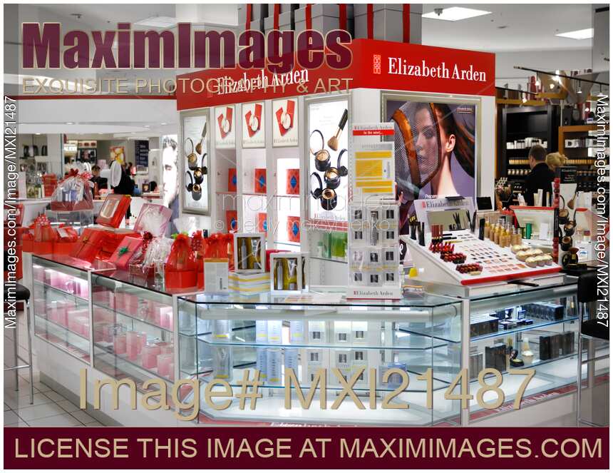 Elizabeth Arden Cosmetics Display in a Mall