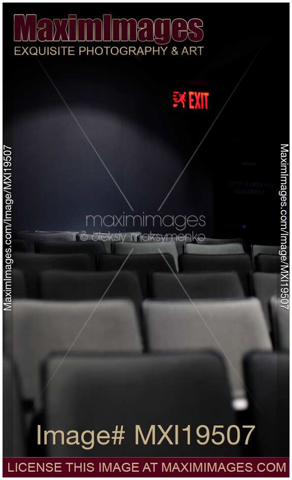 Empty movie theatre