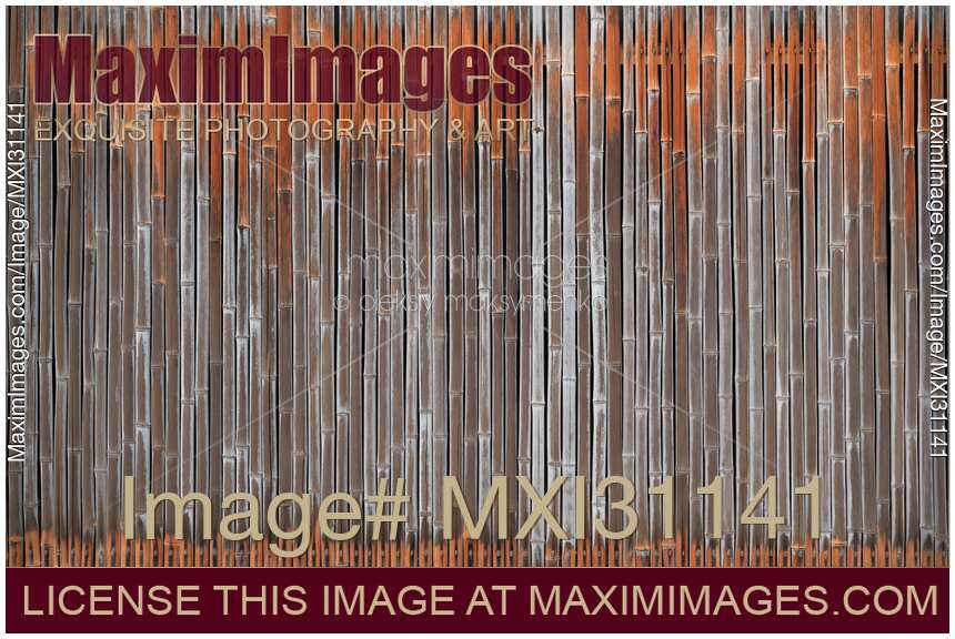 Faded bamboo fence wall background texture