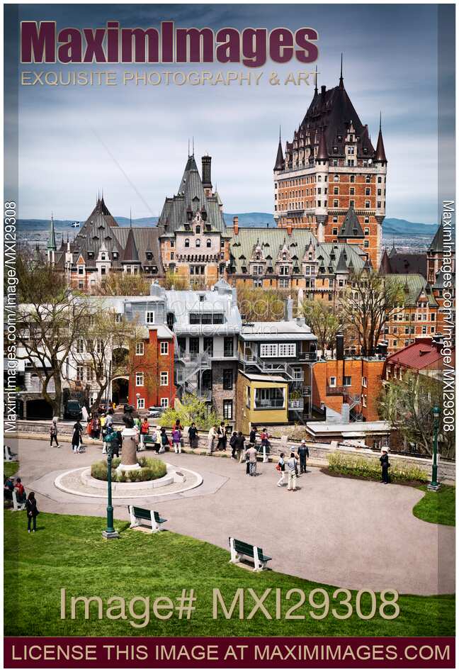 Fairmont Le Chateau Frontenac grand hotel in Quebec city Canada