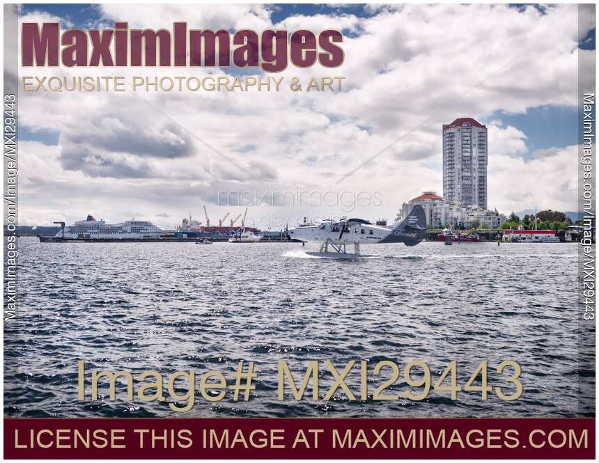 Fairmont Seaplane taking off at Nanaimo Harbour Vancouver Island