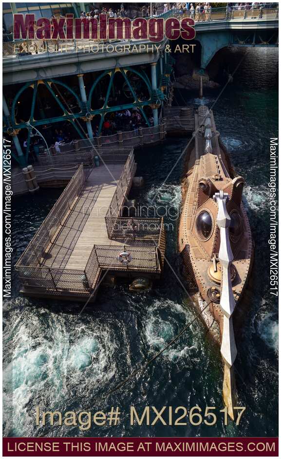 Fantasy steampunk submarine at Tokyo Disneysea