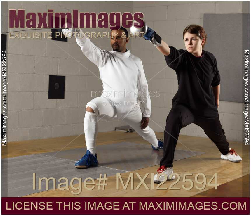 Fencing Coach and a Student