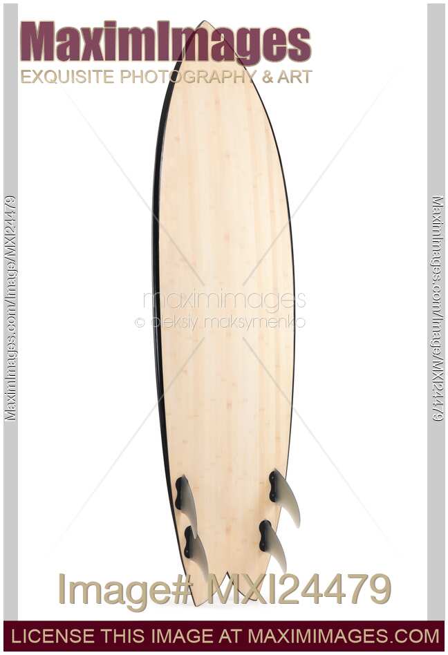 Fiberglass surfboard isolated on white