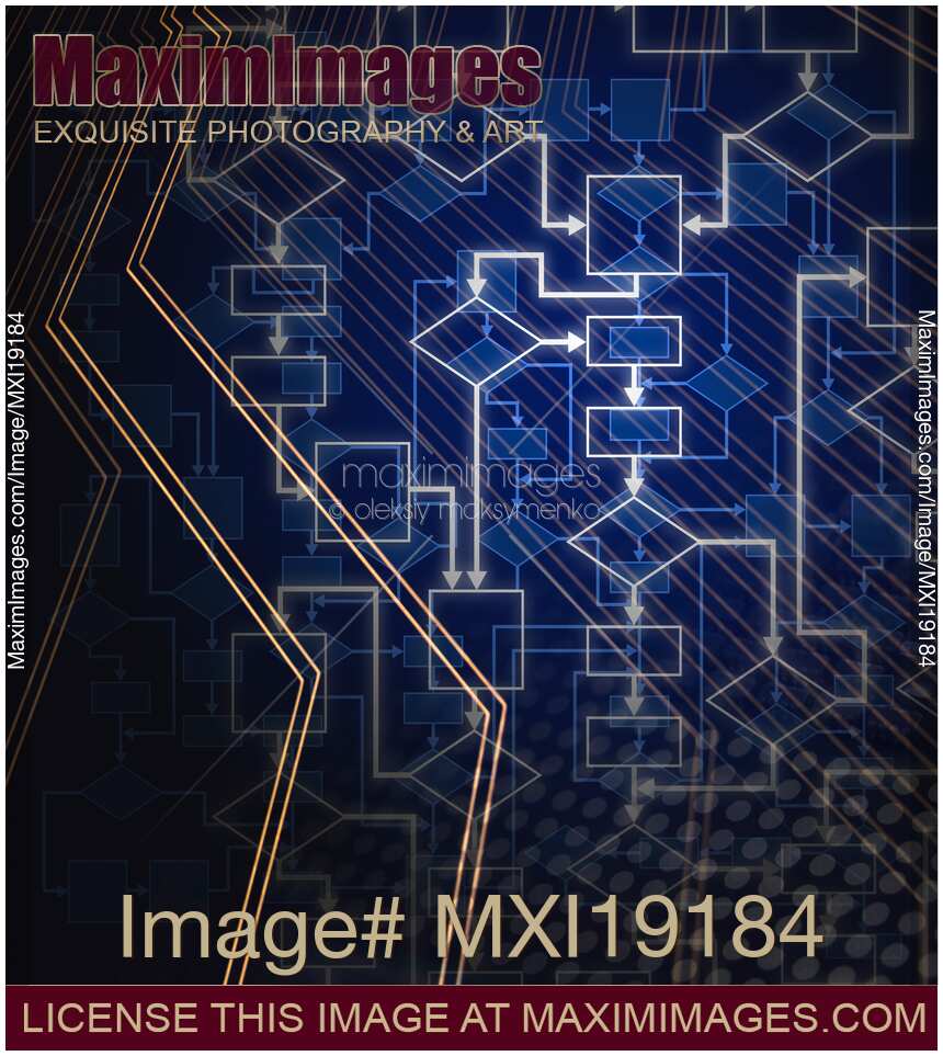 Flowchart algorithm scheme background