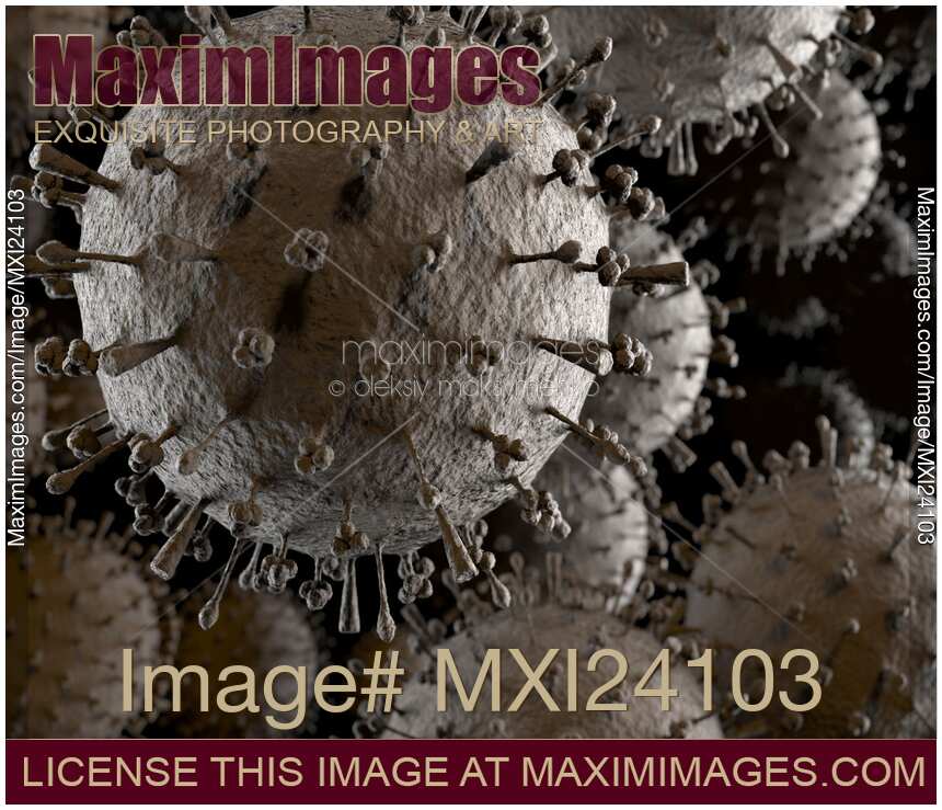 Flu virus Influenza A spreading particles
