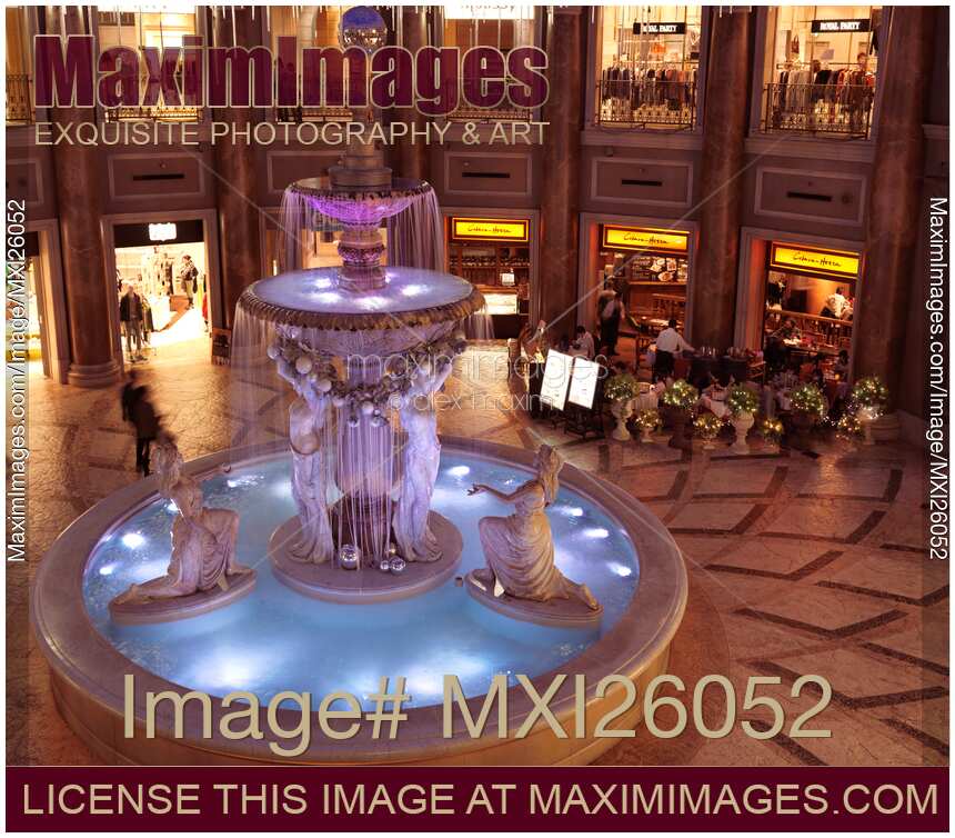 Fountain at Venus Fort Shopping mall in Japan