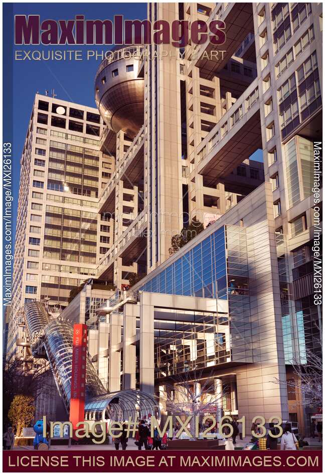 Fuji TV building in Odaiba Tokyo Japan