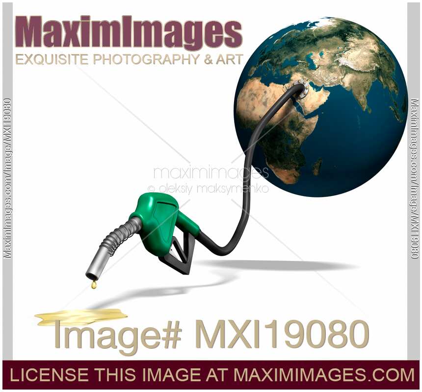 Gas pump nozzle connected to Earth