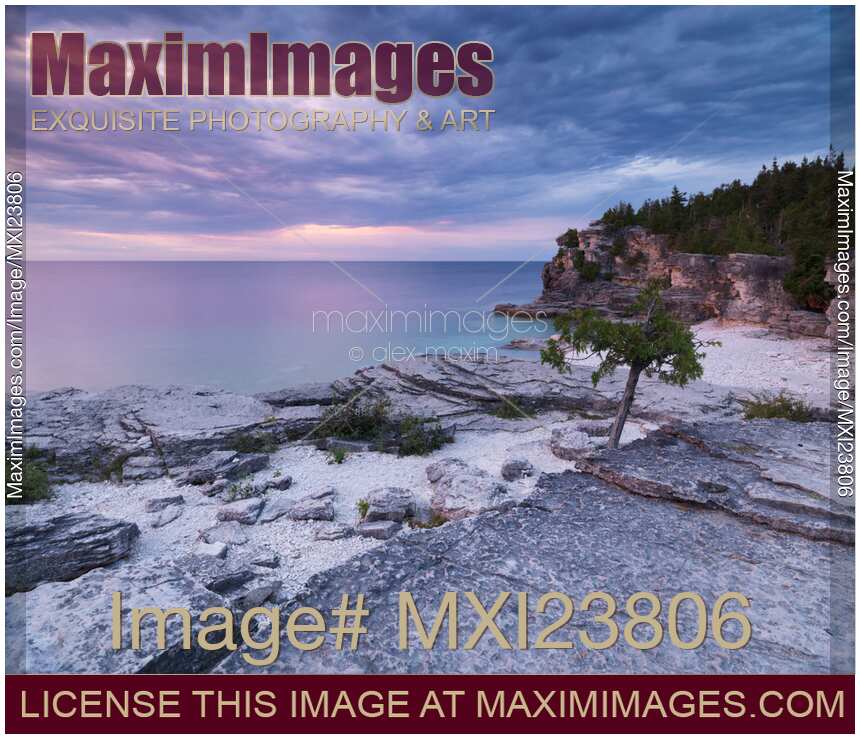 Georgian Bay Cliffs at Sunset
