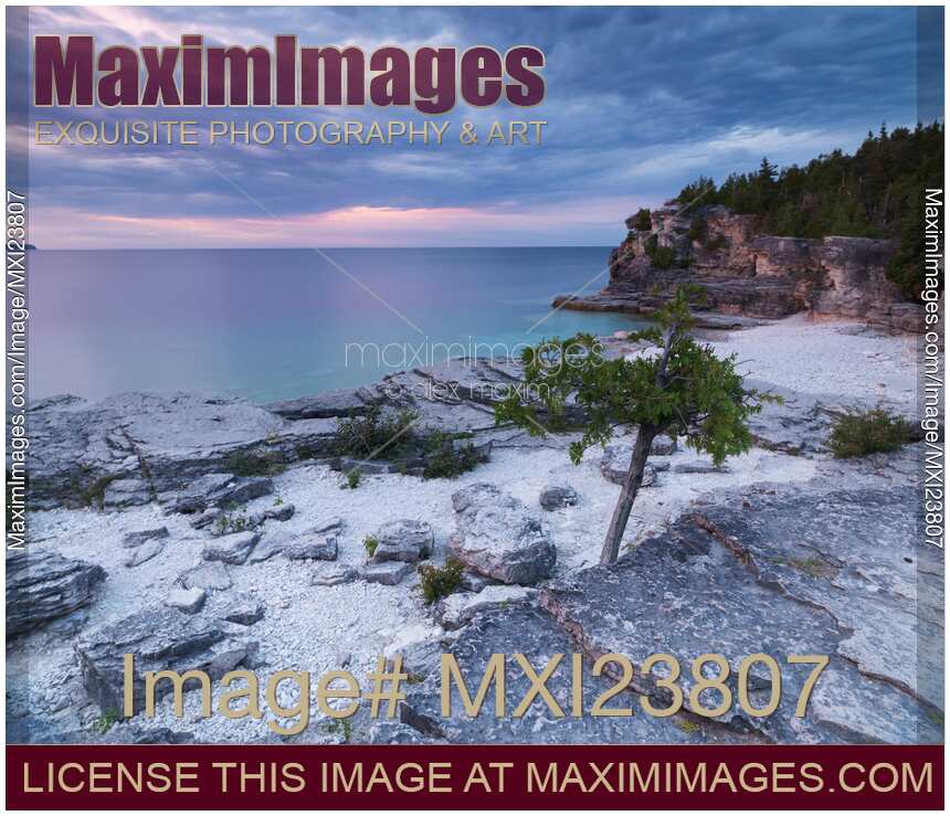 Georgian Bay Cliffs at Sunset
