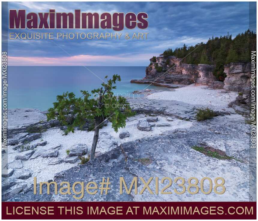 Georgian Bay Cliffs at Sunset