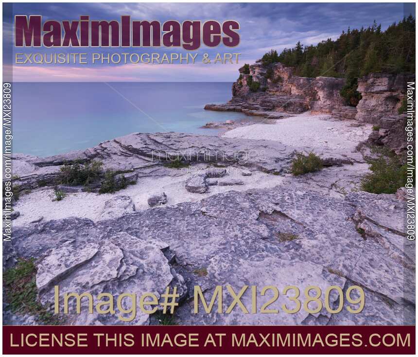 Georgian Bay Cliffs at Sunset