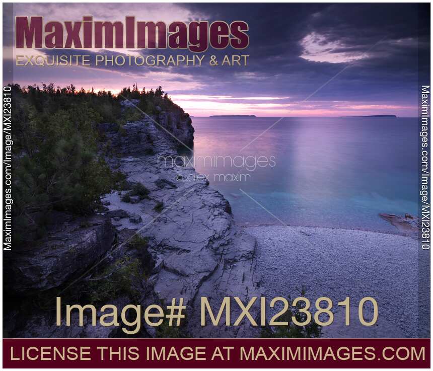 Georgian Bay Cliffs at Sunset