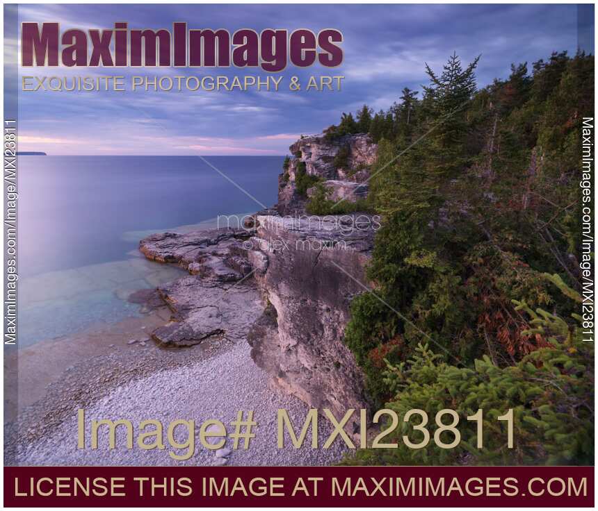 Georgian Bay Cliffs at Sunset