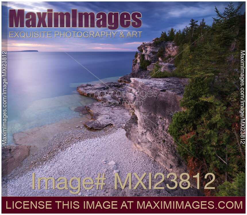 Georgian Bay Cliffs at Sunset