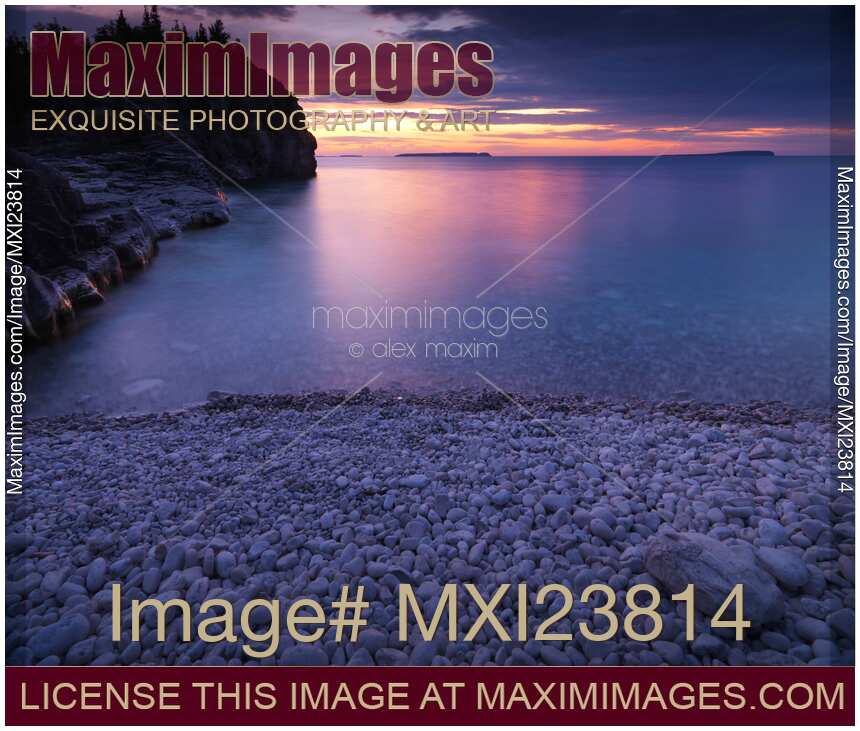 Georgian Bay Cliffs at Sunset