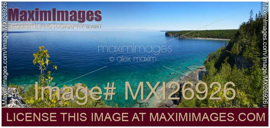 Georgian Bay panorama at Bruce Peninsula Ontario Canada