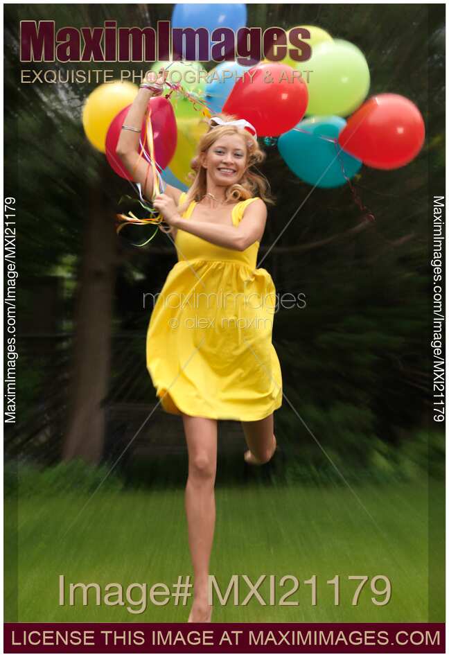 Girl with Air Balloons