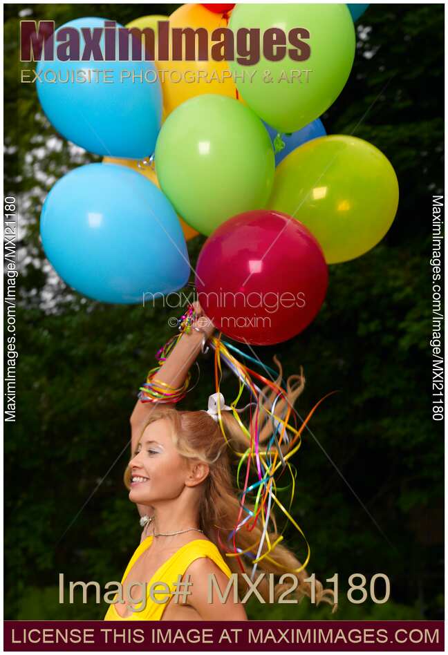 Girl with Air Balloons