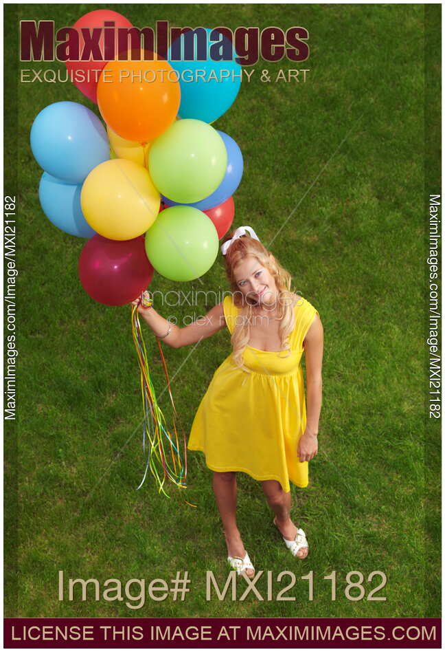 Girl with Air Balloons