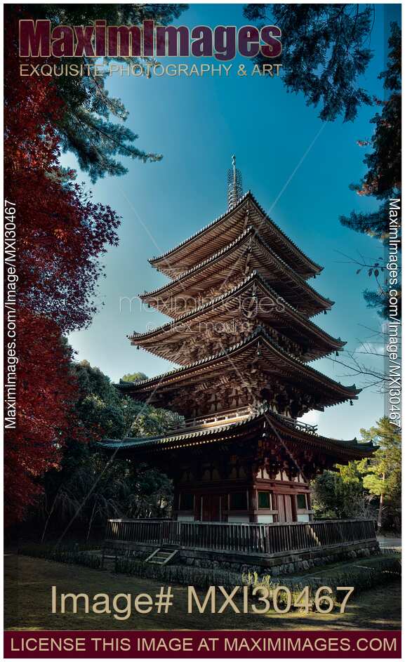 Goju-No-To five-storey pagoda at Daigoji Daigo-ji temple in Kyoto Japan