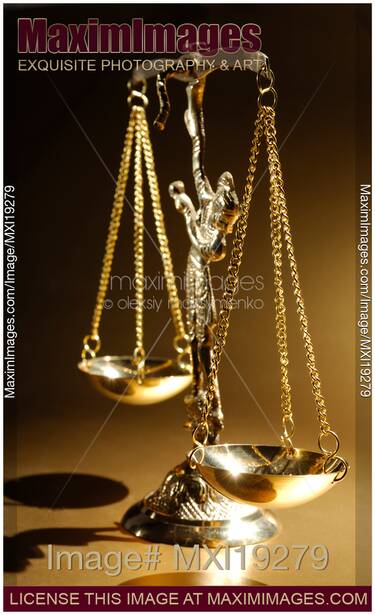 Photo of Gold Justice Scales | Stock Image MXI19279