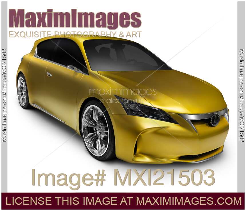 Gold Lexus LF-Ch Hybrid Car