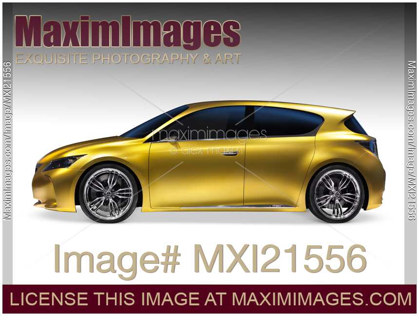 Gold Lexus LF-Ch Hybrid Car