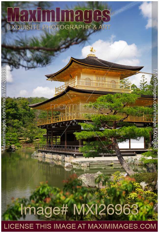 Golden Pavilion Kinkaku-ji temple in Kyoto Japan