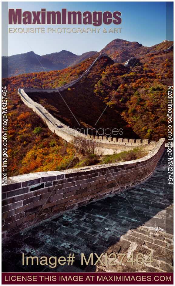 Great Wall of China in fall scenery