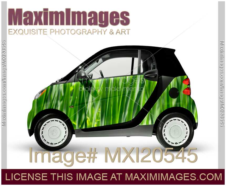 Green Mini Car Smart Fortwo