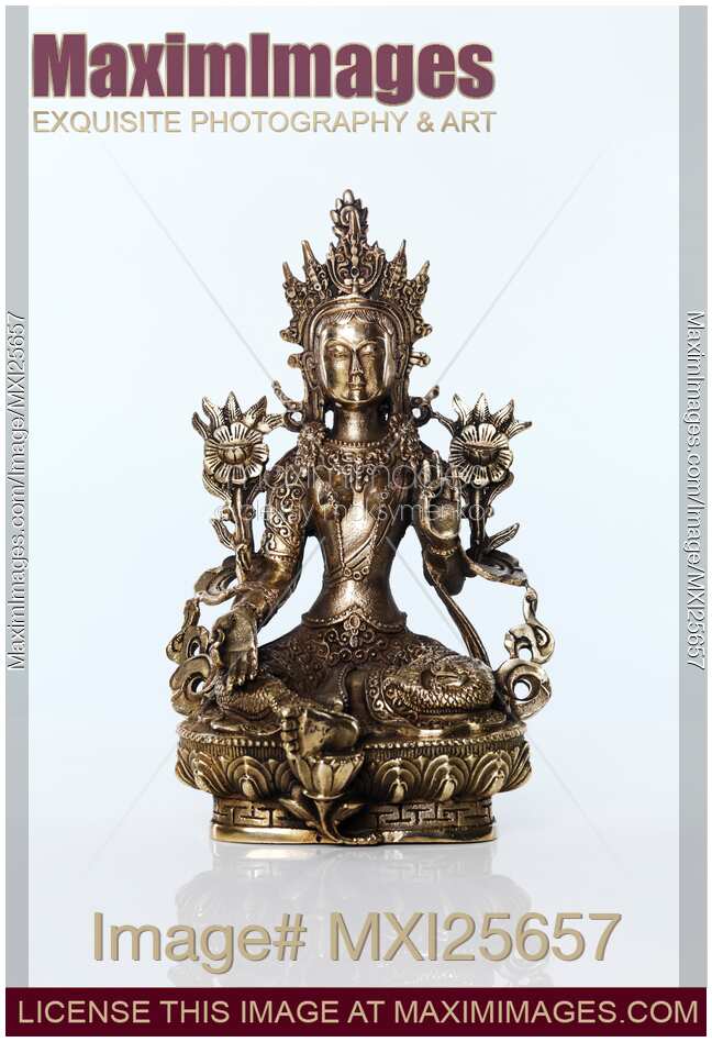 Green Tara goddess statue